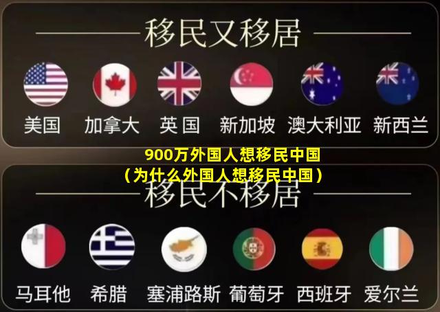 900万外国人想移民中国（为什么外国人想移民中国）