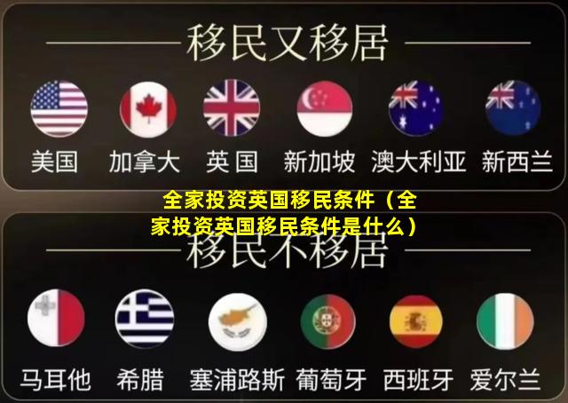 全家投资英国移民条件（全家投资英国移民条件是什么）