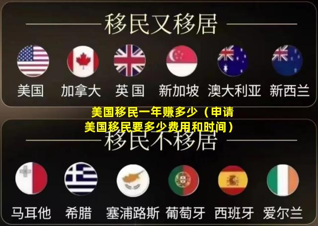 美国移民一年赚多少（申请美国移民要多少费用和时间）